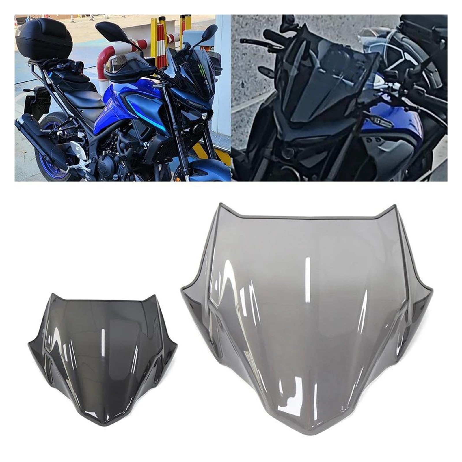 Amazon | ウインドシールド MT03用 MT-03用 MT25用 MT-25 2020-2023